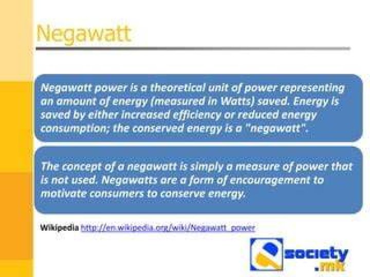 What is a Negawatt?