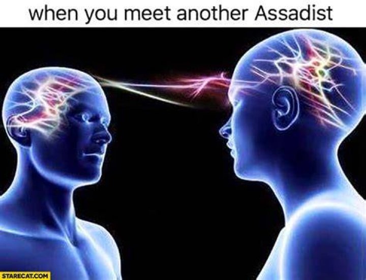 When you meet another Assadist brain connection meme