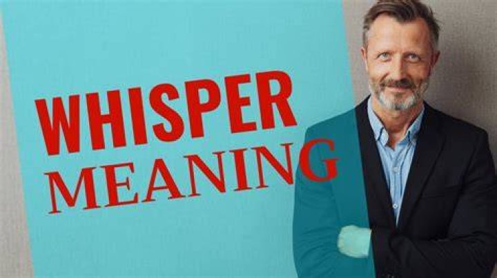 Whisper Meaning of whisper YouTube