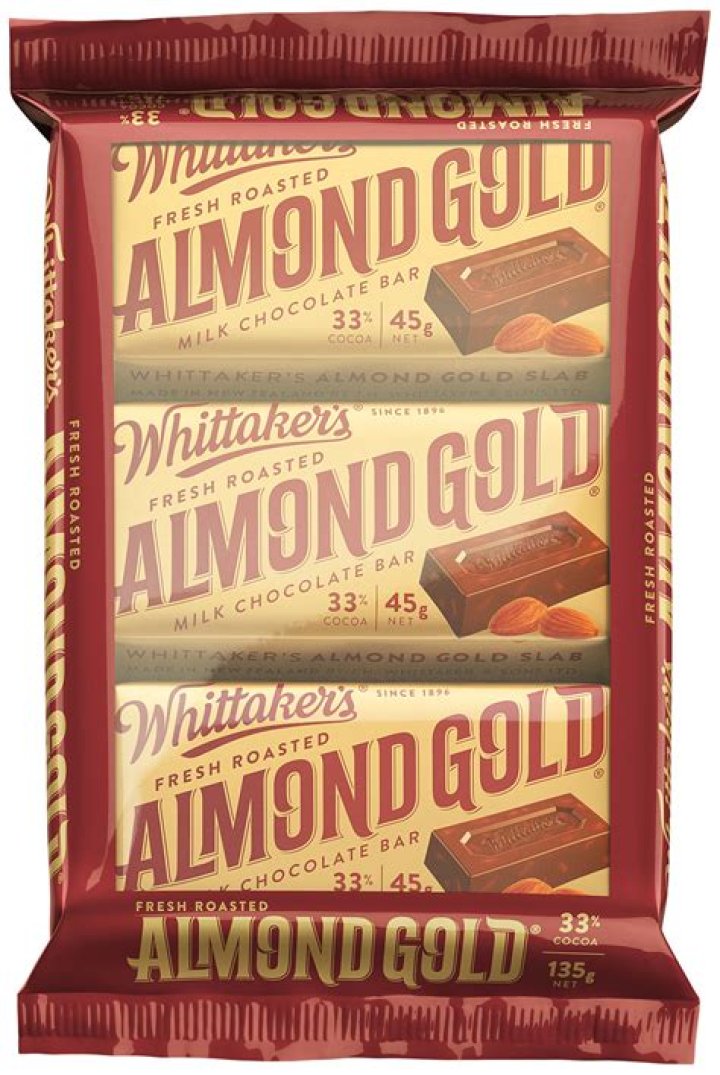 Whittakers Almond Gold Slab at Mighty Ape NZ