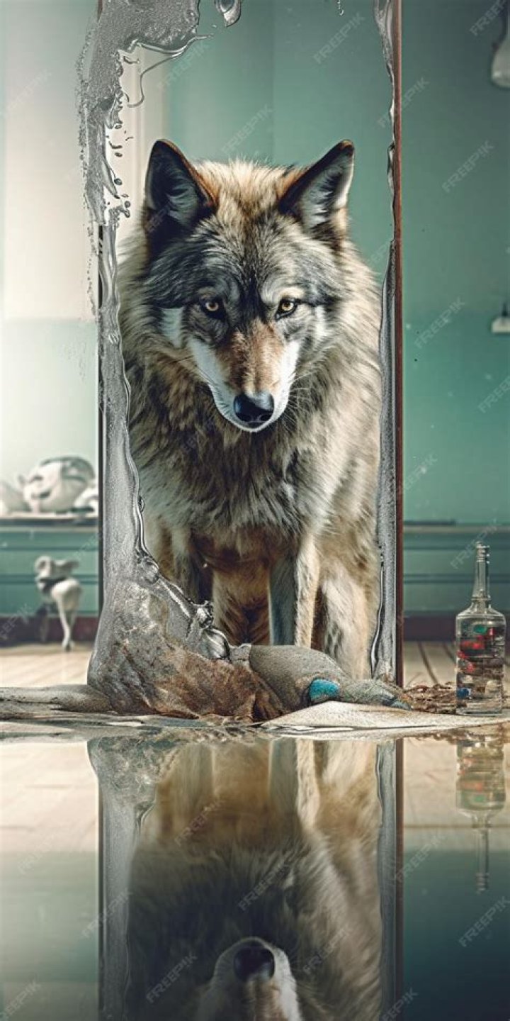 Wolf in the mirror by Nerakie on DeviantArt