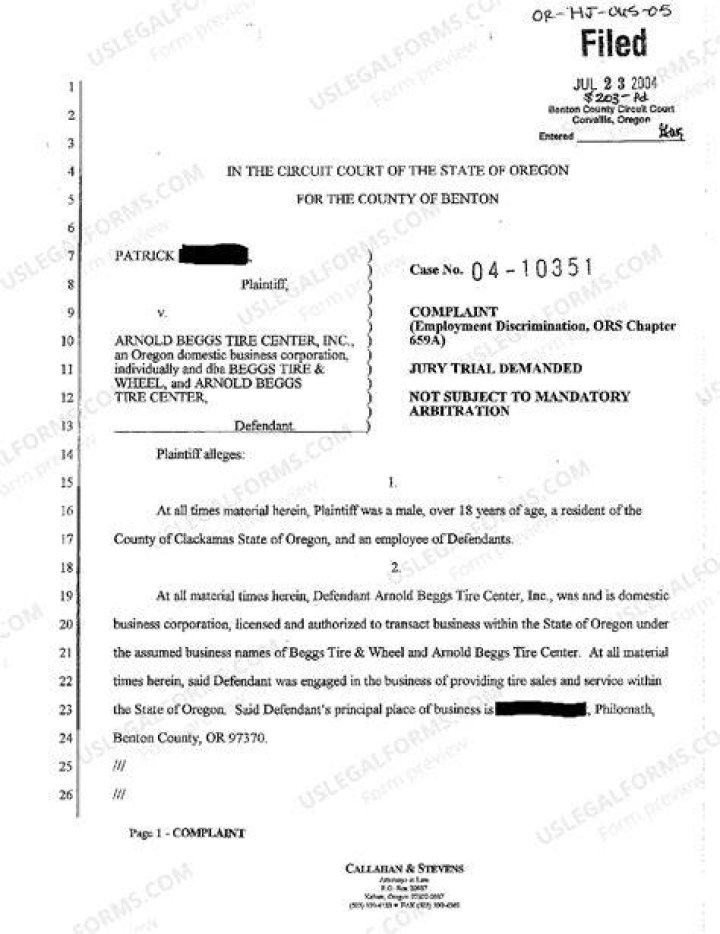 Wrongful Termination Examples With Source Code US Legal Forms